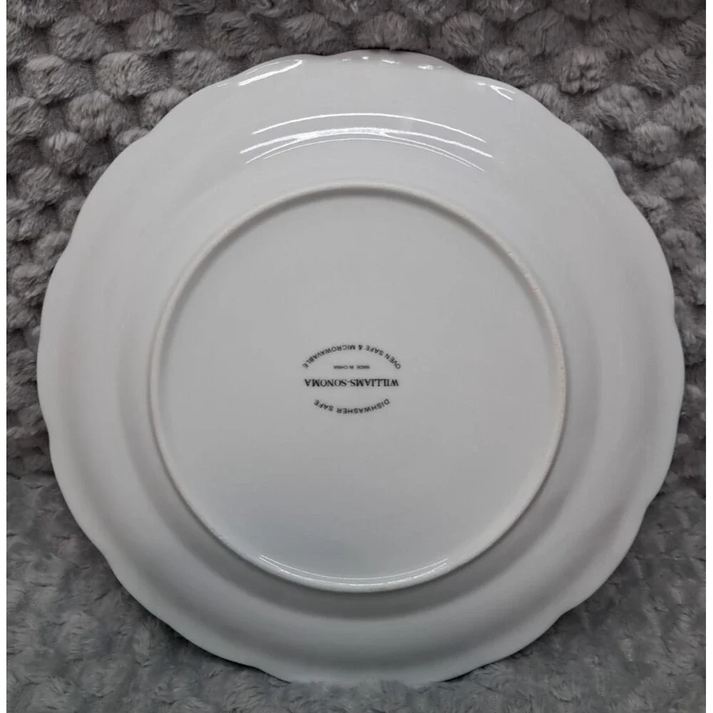 Set 4 Williams Sonoma Dinner Plates Acorn Turkey Thanksgiving Transferware 10.5